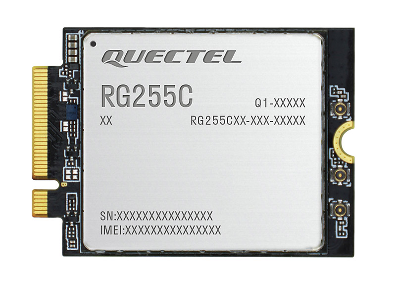 Quectel RG255C-GL M.2 Modem (5G RedCap/LTE, 223 Mbps DL / 123 Mbps UL)